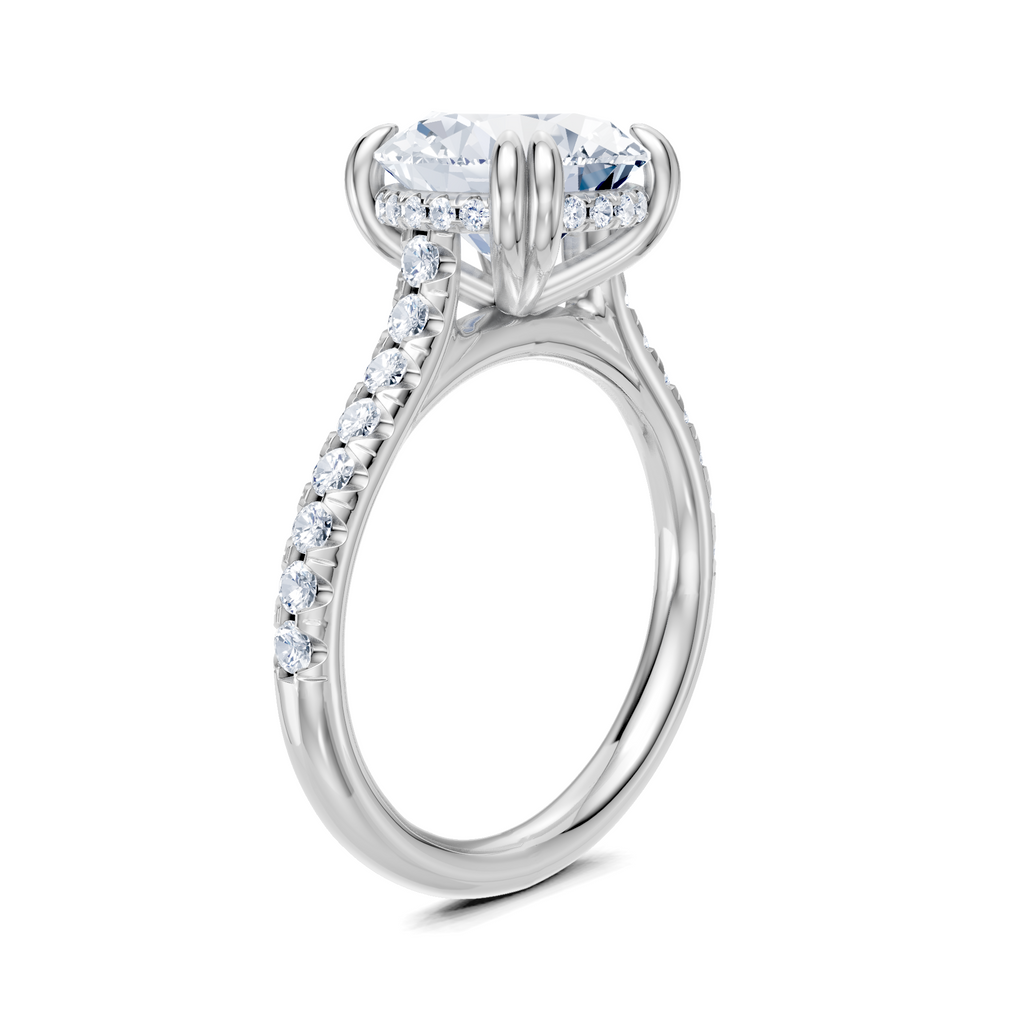 Image for Chateau Side Stone Engagement Ring | 18k White Gold