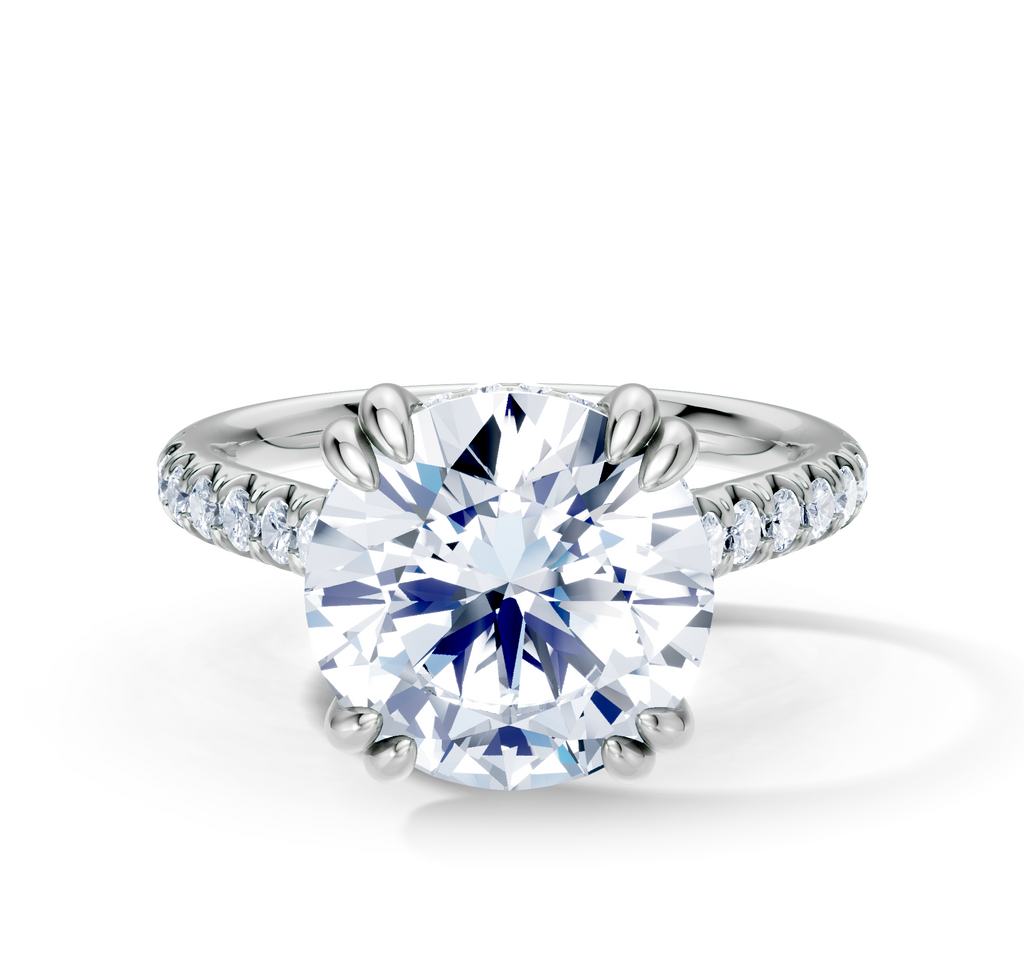 Image for Chateau Side Stone Engagement Ring | 18k White Gold