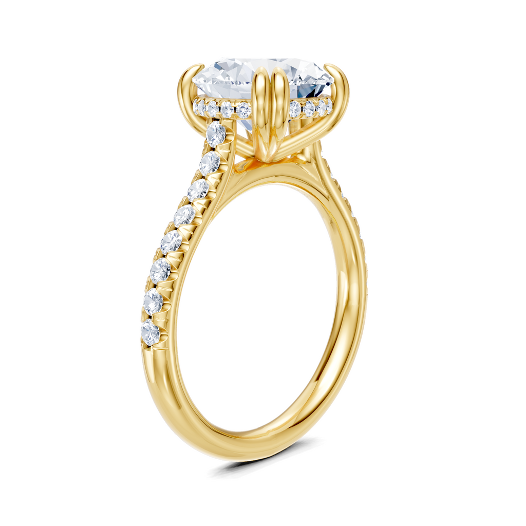 Image for Chateau Side Stone Engagement Ring | 18k Yellow Gold