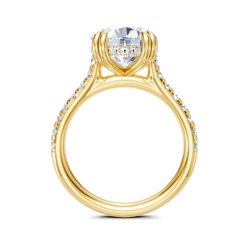 Image for Chateau Side Stone Engagement Ring | 18k Yellow Gold