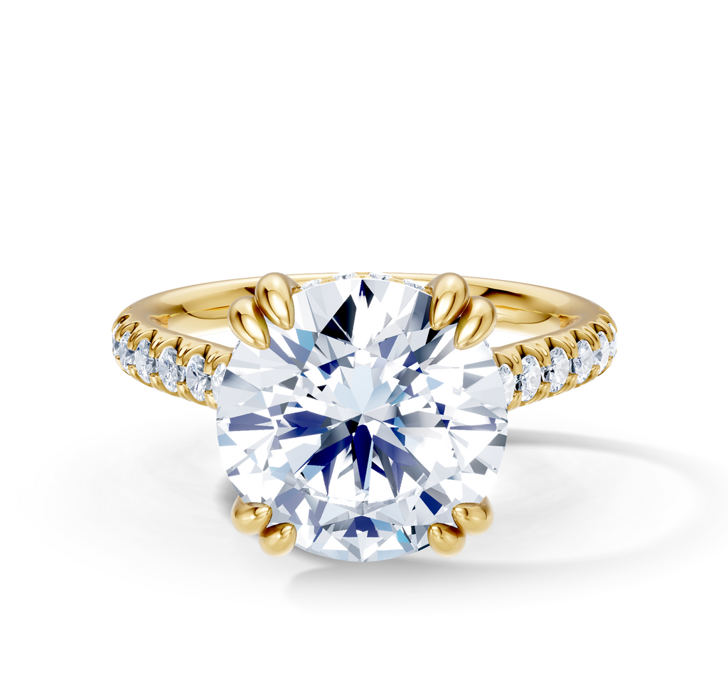 Image for Chateau Side Stone Engagement Ring | 18k Yellow Gold