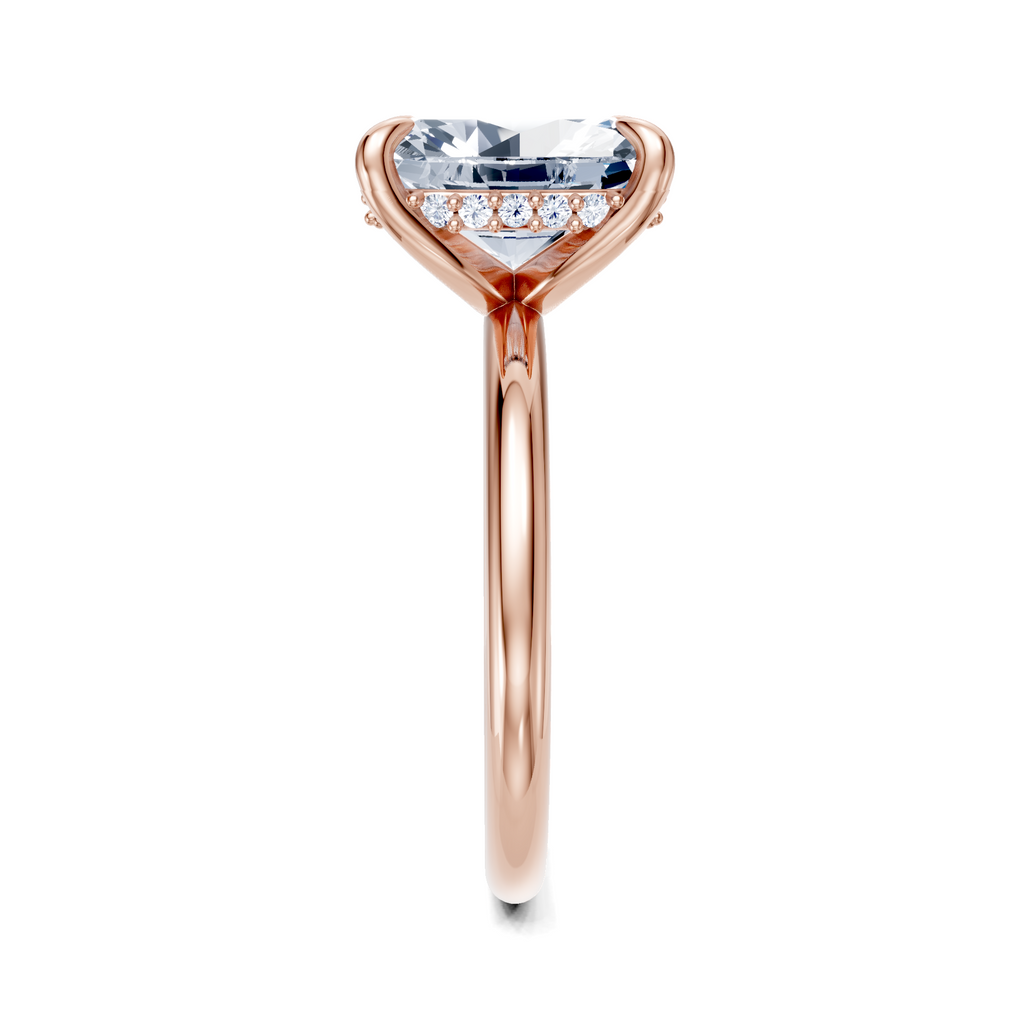 Image for Belle Side Stone Engagement Ring | 18k Rose Gold