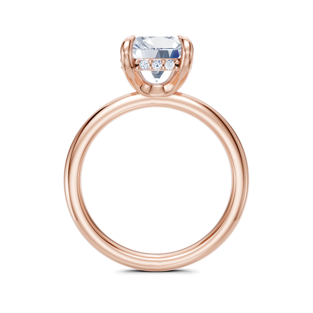 Image for Belle Side Stone Engagement Ring | 18k Rose Gold