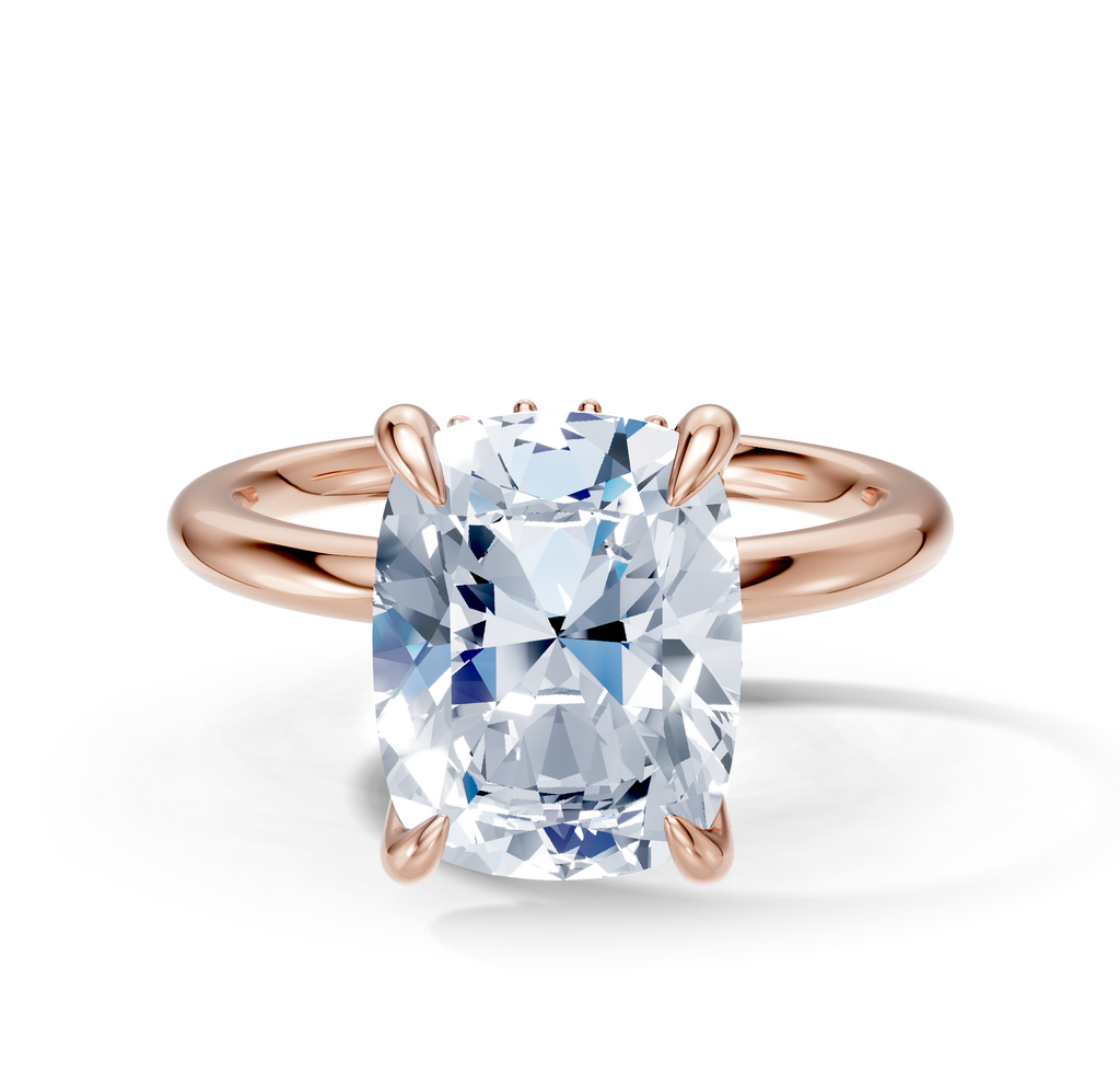 Image for Belle Side Stone Engagement Ring | 18k Rose Gold