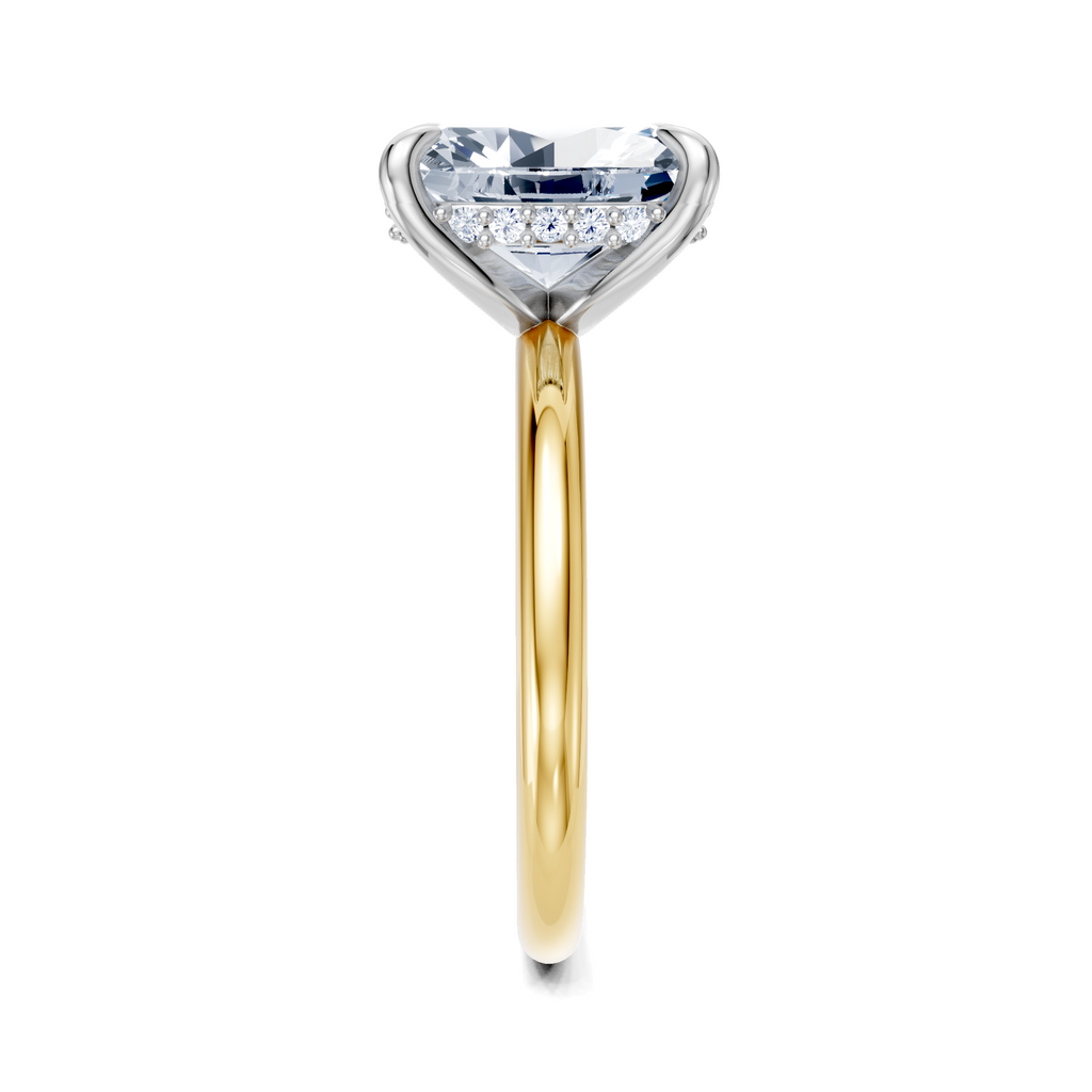 Image for Belle Side Stone Engagement Ring | 14k Two Tone