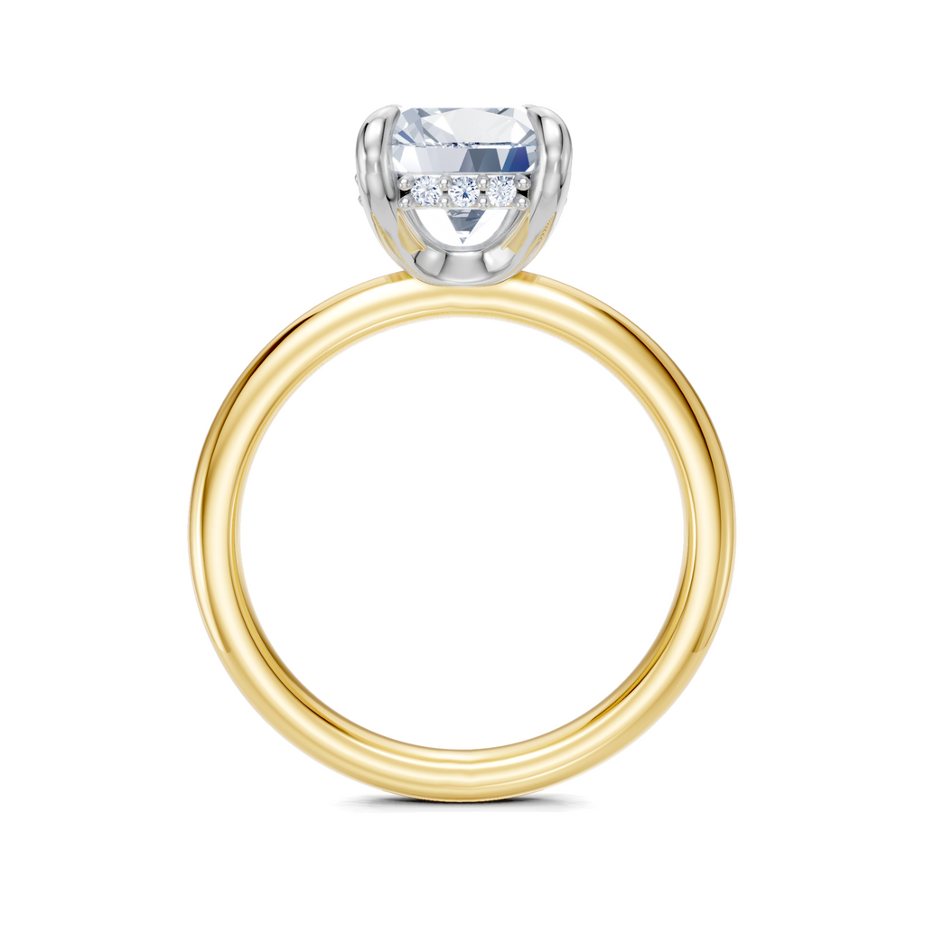 Image for Belle Side Stone Engagement Ring | 14k Two Tone