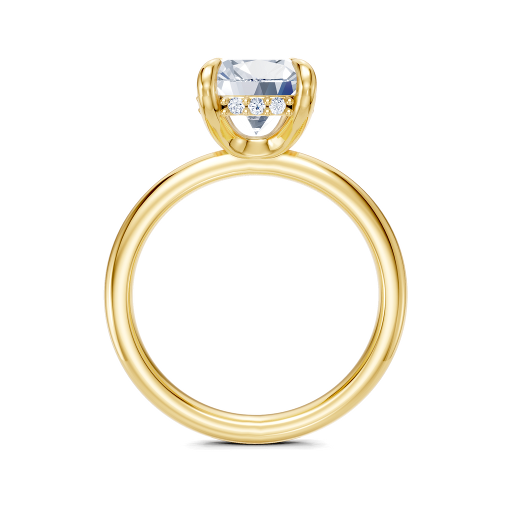 Image for Belle Side Stone Engagement Ring | 18k Yellow Gold