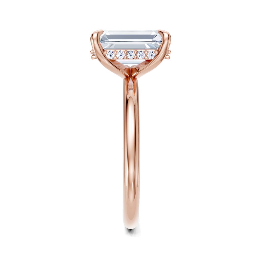 Image for Belle Side Stone Engagement Ring | 18k Rose Gold