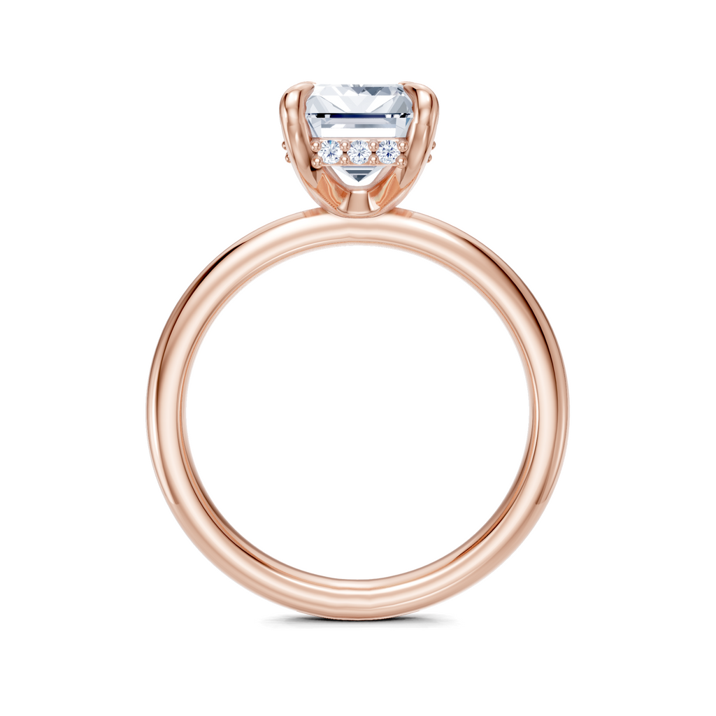 Image for Belle Side Stone Engagement Ring | 18k Rose Gold