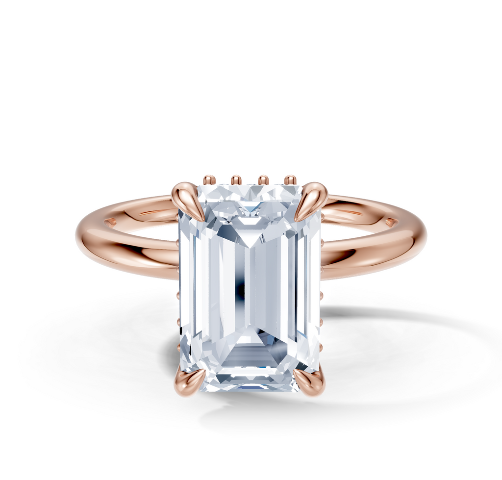 Image for Belle Side Stone Engagement Ring | 18k Rose Gold