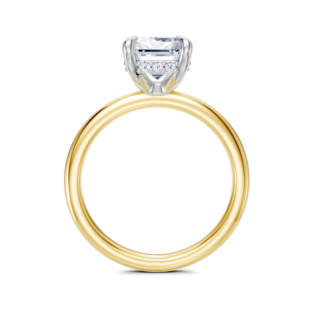 Image for Belle Side Stone Engagement Ring | 14k Two Tone