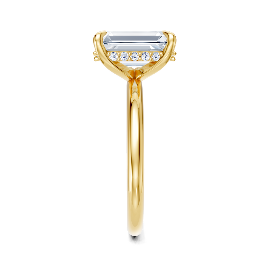 Image for Belle Side Stone Engagement Ring | 14k Yellow Gold