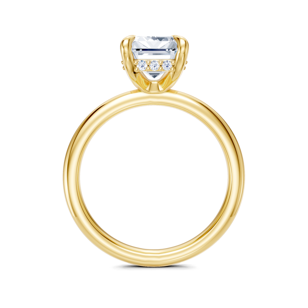 Image for Belle Side Stone Engagement Ring | 14k Yellow Gold