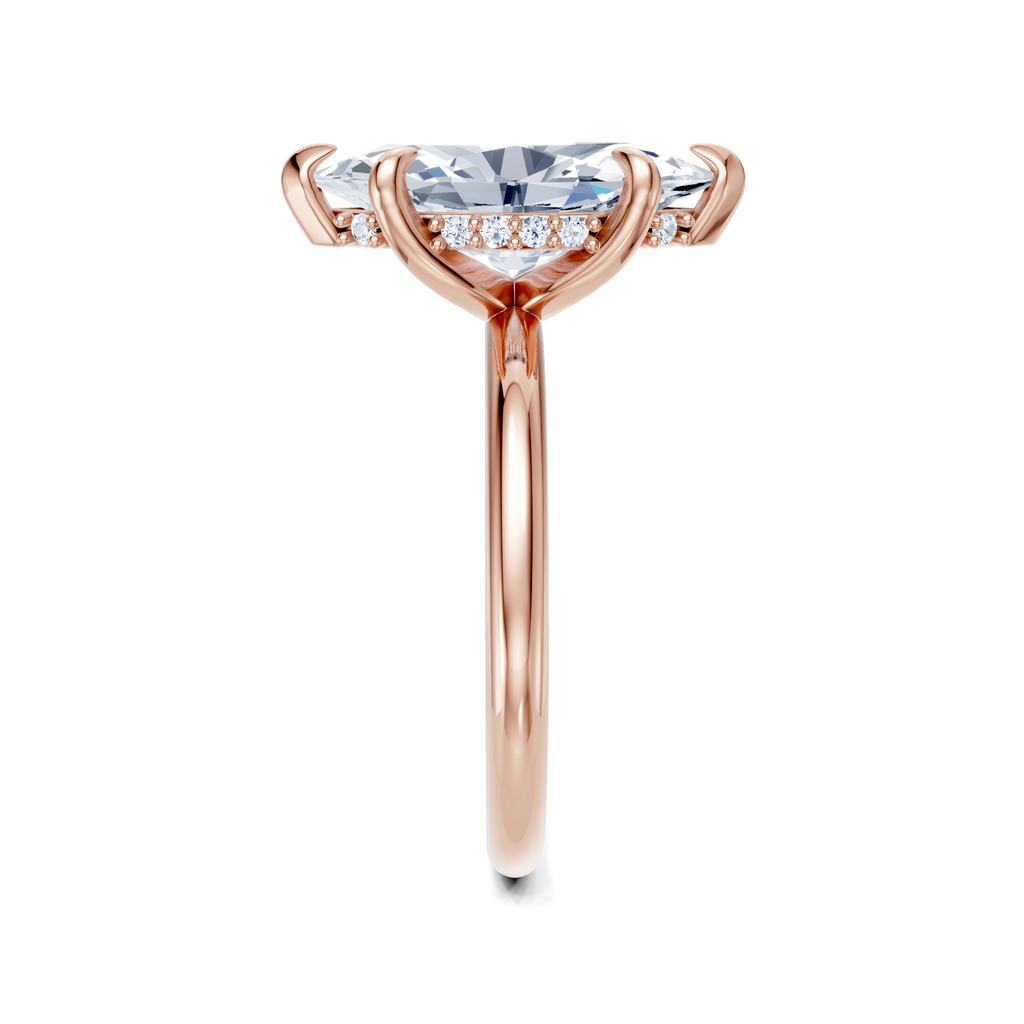 Image for Belle Side Stone Engagement Ring | 18k Rose Gold