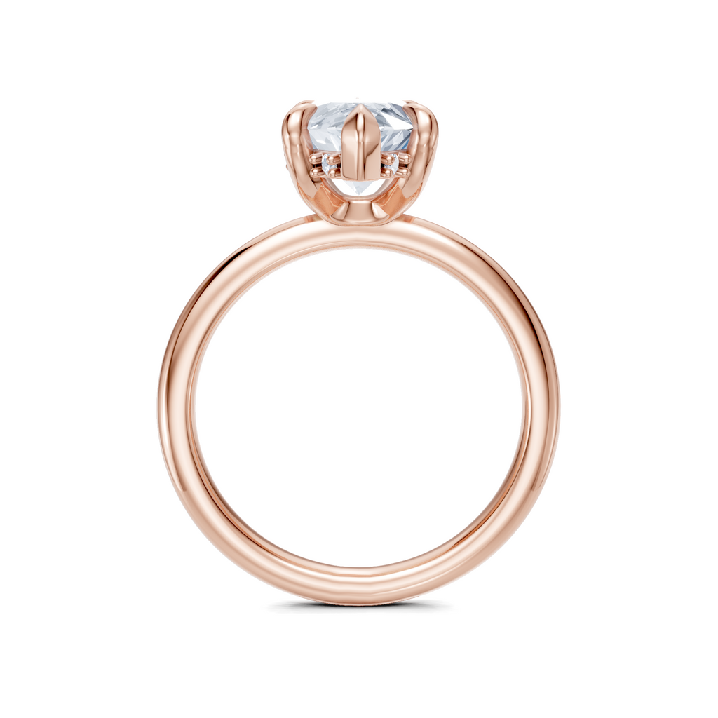 Image for Belle Side Stone Engagement Ring | 18k Rose Gold