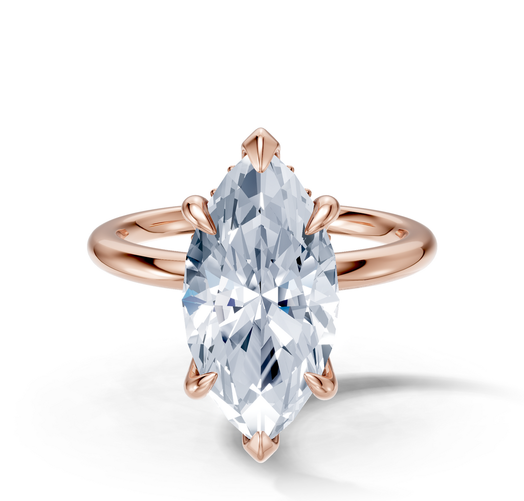 Image for Belle Side Stone Engagement Ring | 18k Rose Gold