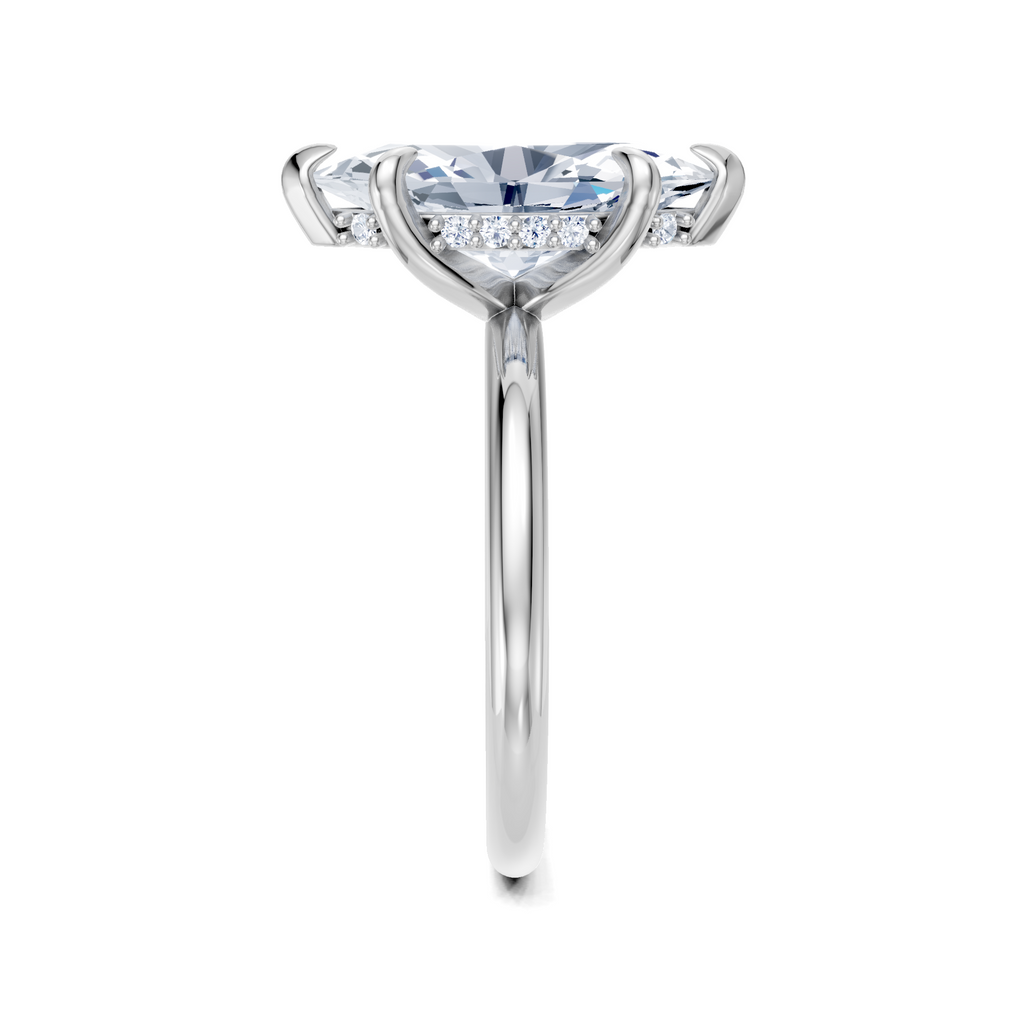 Image for Belle Side Stone Engagement Ring | Platinum