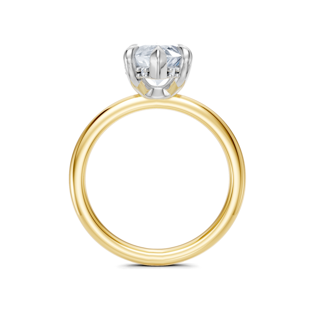 Image for Belle Side Stone Engagement Ring | 14k Two Tone