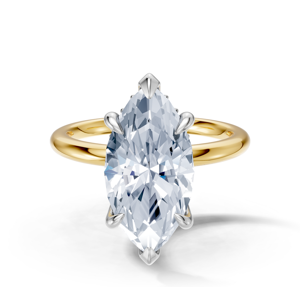 Image for Belle Side Stone Engagement Ring | 14k Two Tone