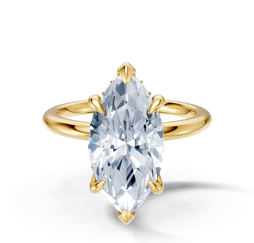 Image for Belle Side Stone Engagement Ring | 18k Yellow Gold