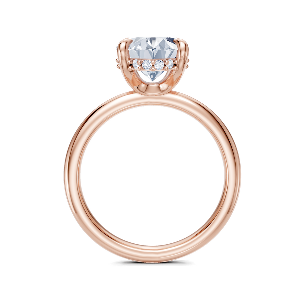 Image for Belle Side Stone Engagement Ring | 18k Rose Gold