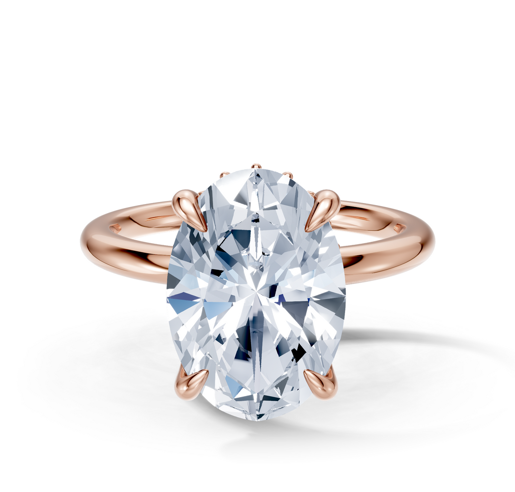 Image for Belle Side Stone Engagement Ring | 18k Rose Gold