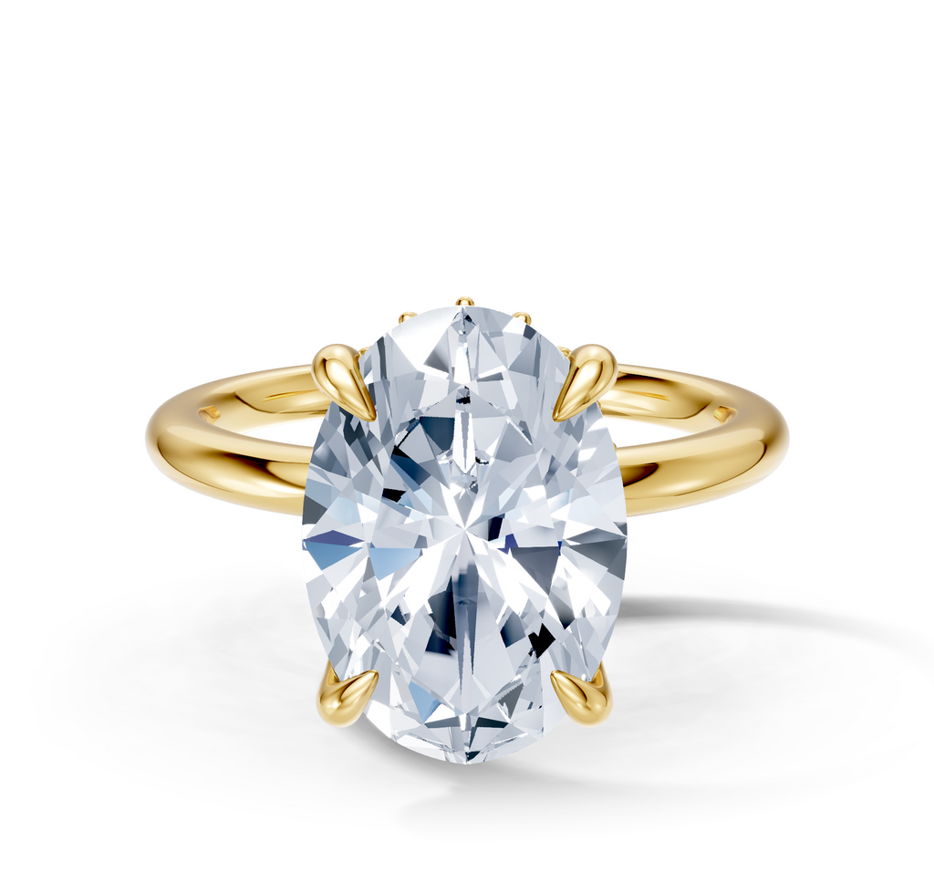 Image for Belle Side Stone Engagement Ring | 14k Yellow Gold