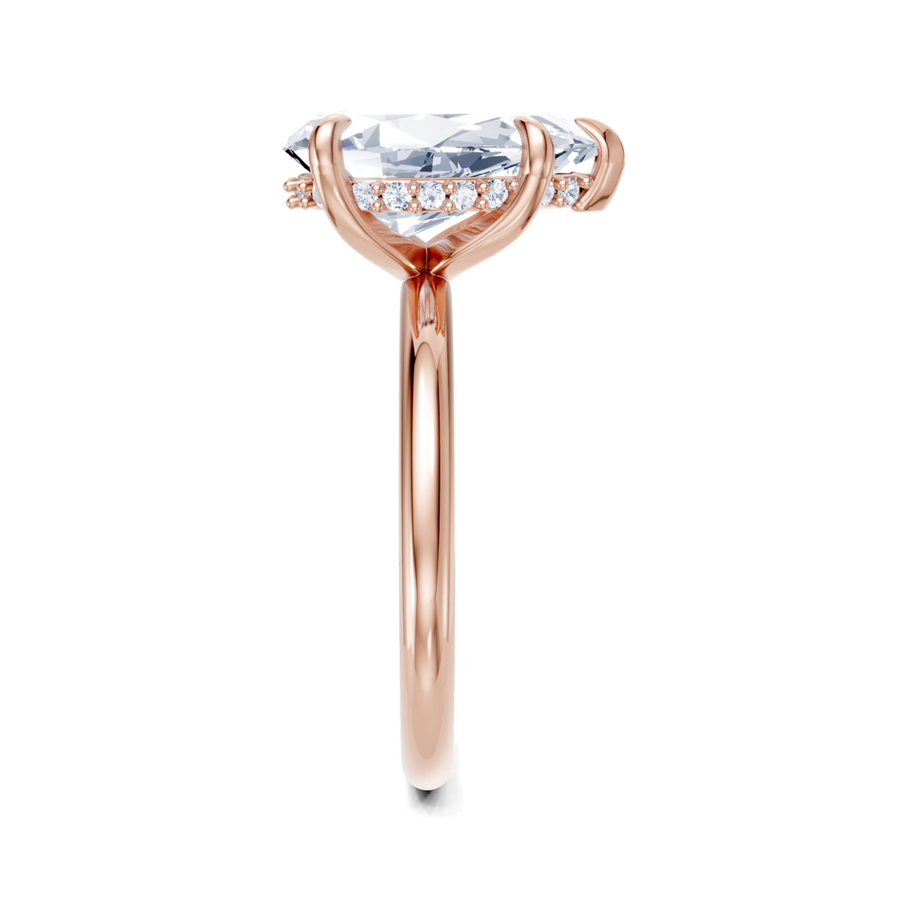 Image for Belle Side Stone Engagement Ring | 18k Rose Gold
