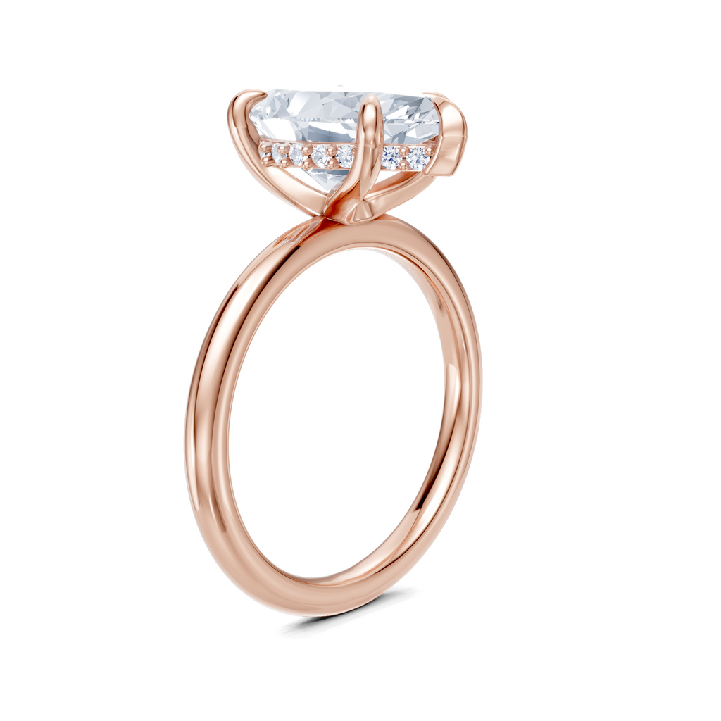 Image for Belle Side Stone Engagement Ring | 18k Rose Gold