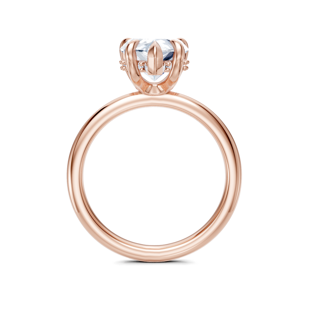 Image for Belle Side Stone Engagement Ring | 18k Rose Gold