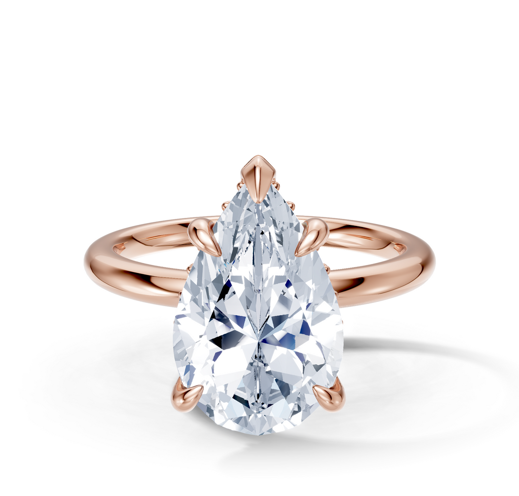 Image for Belle Side Stone Engagement Ring | 18k Rose Gold