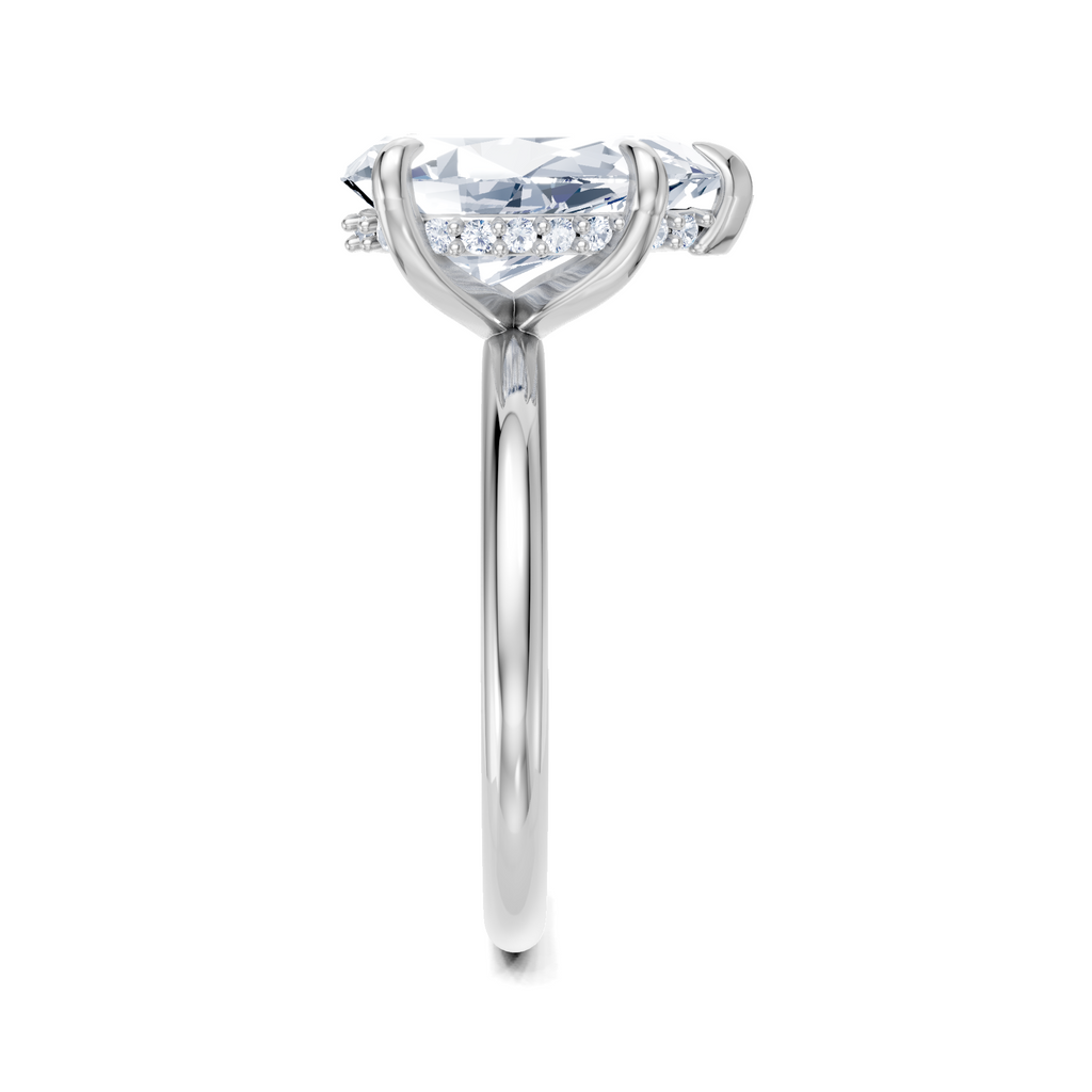 Image for Belle Side Stone Engagement Ring | Platinum