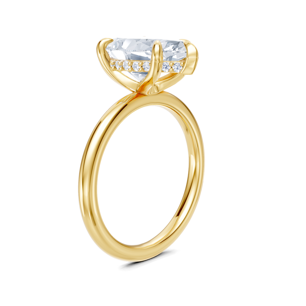 Image for Belle Side Stone Engagement Ring | 18k Yellow Gold