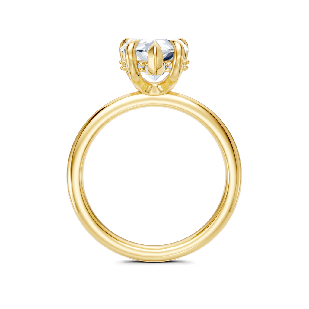 Image for Belle Side Stone Engagement Ring | 18k Yellow Gold