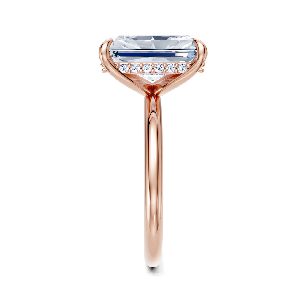 Image for Belle Side Stone Engagement Ring | 18k Rose Gold