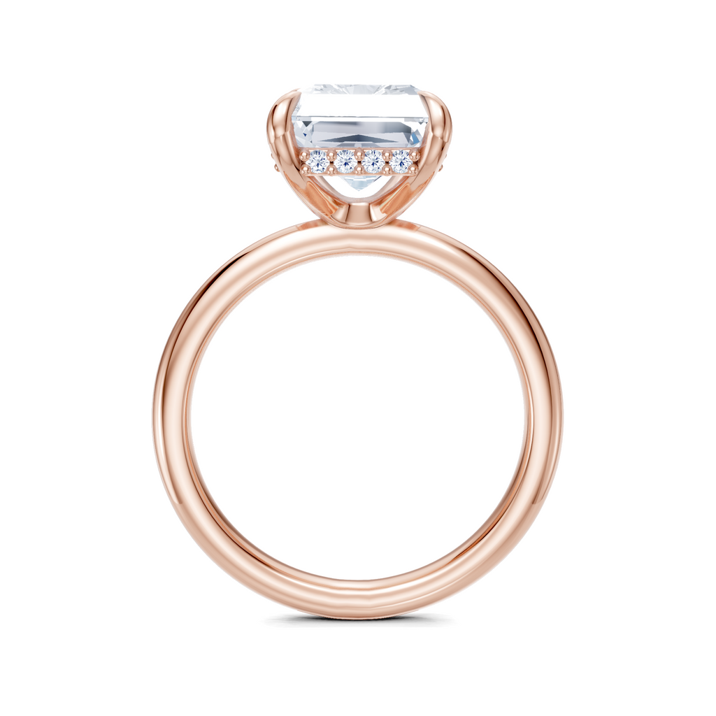 Image for Belle Side Stone Engagement Ring | 18k Rose Gold