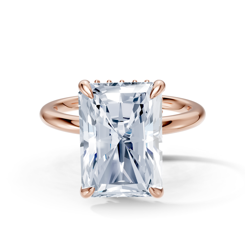 Image for Belle Side Stone Engagement Ring | 18k Rose Gold