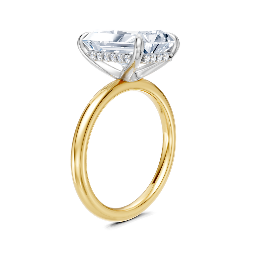 Image for Belle Side Stone Engagement Ring | 14k Two Tone