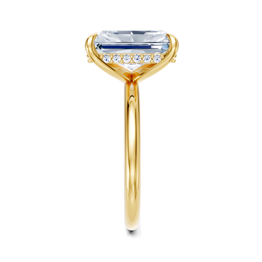 Image for Belle Side Stone Engagement Ring | 14k Yellow Gold