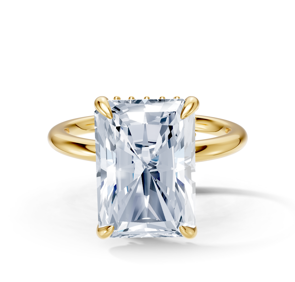 Image for Belle Side Stone Engagement Ring | 18k Yellow Gold