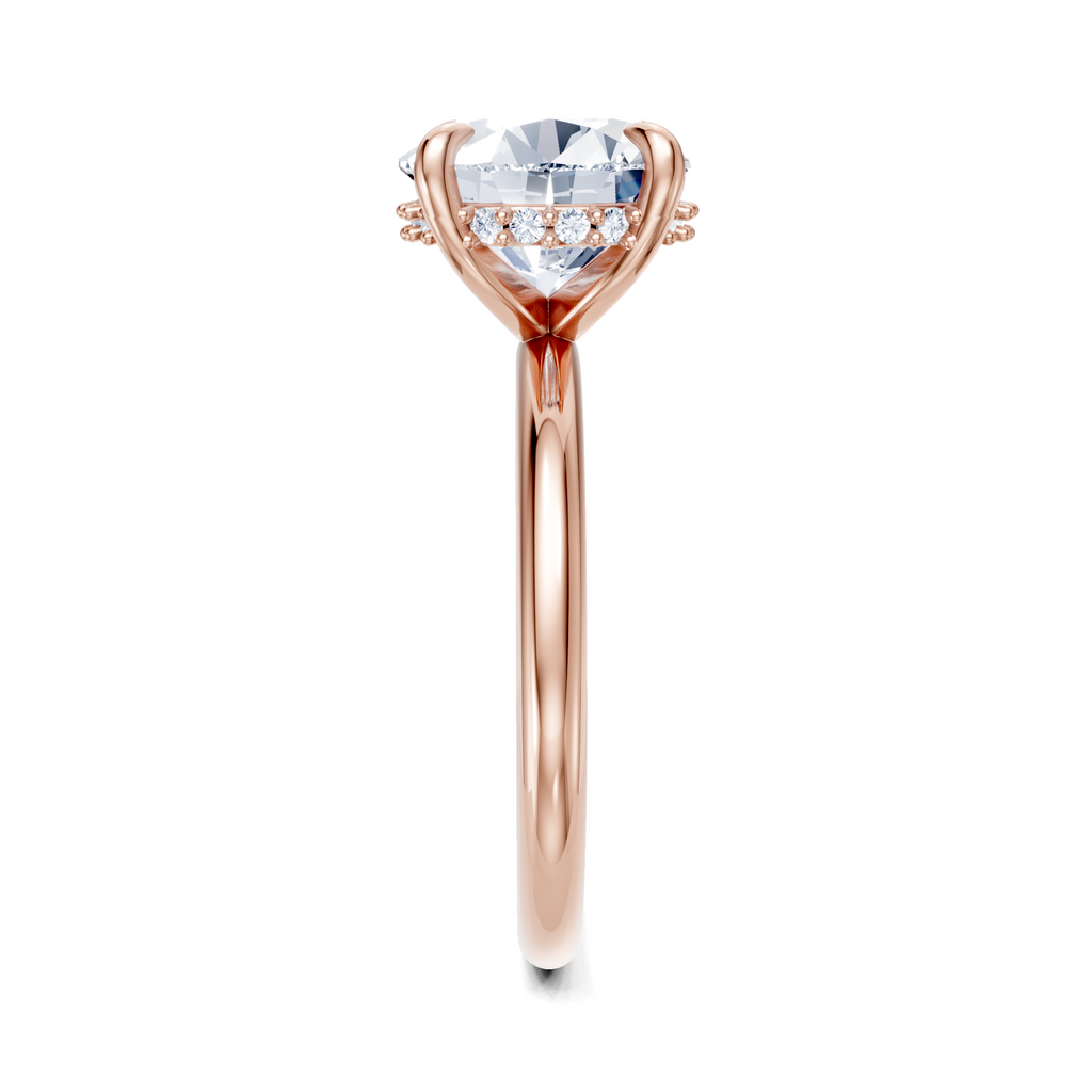 Image for Belle Side Stone Engagement Ring | 18k Rose Gold