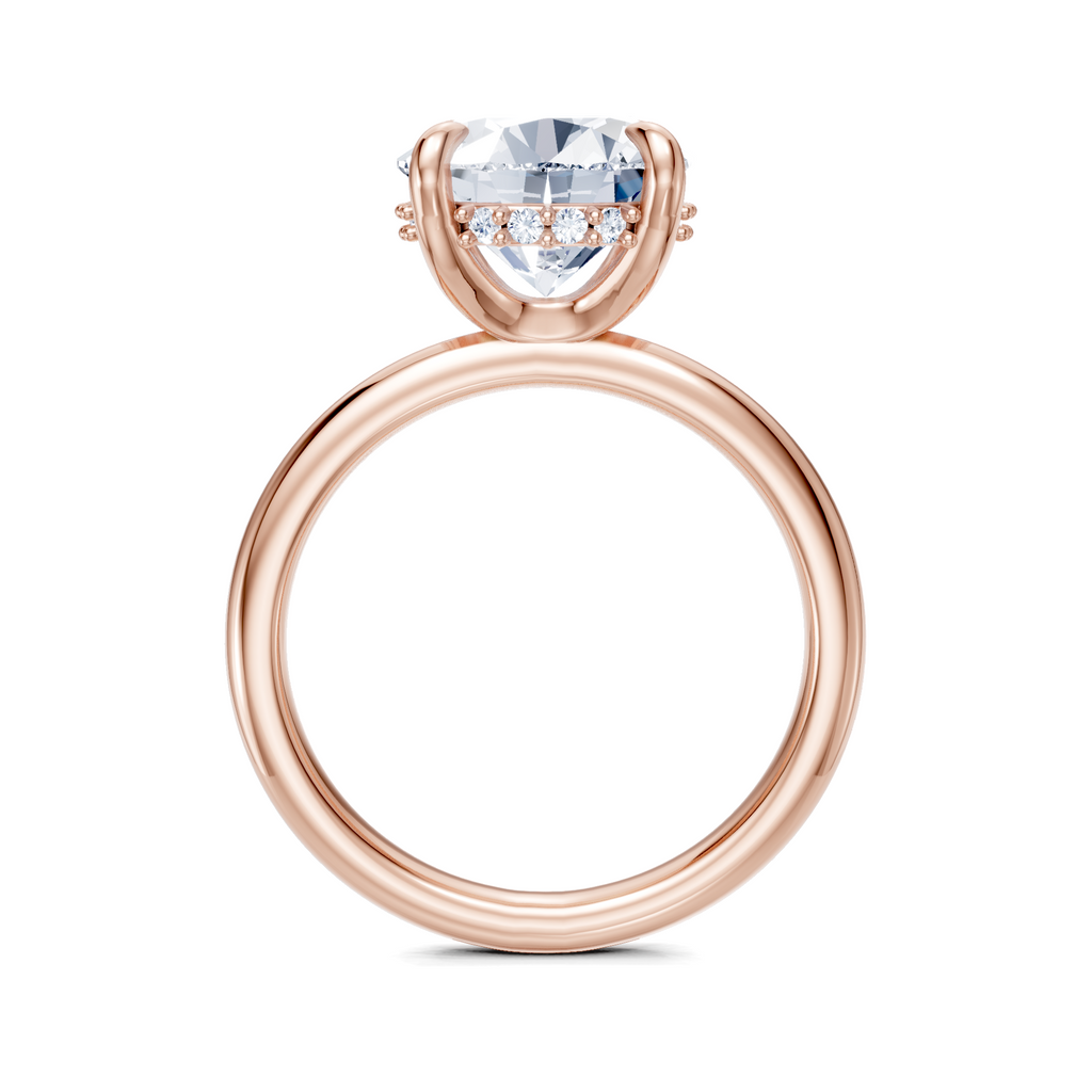 Image for Belle Side Stone Engagement Ring | 18k Rose Gold