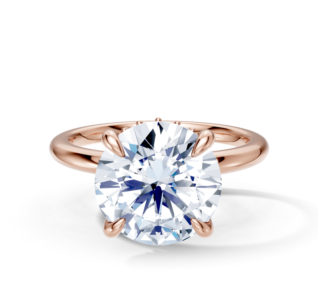 Image for Belle Side Stone Engagement Ring | 18k Rose Gold