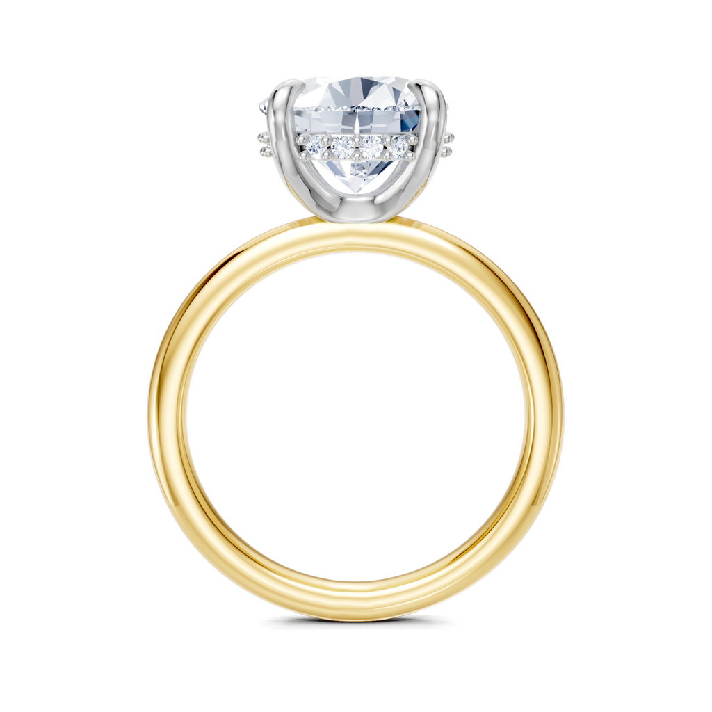 Image for Belle Side Stone Engagement Ring | 14k Two Tone