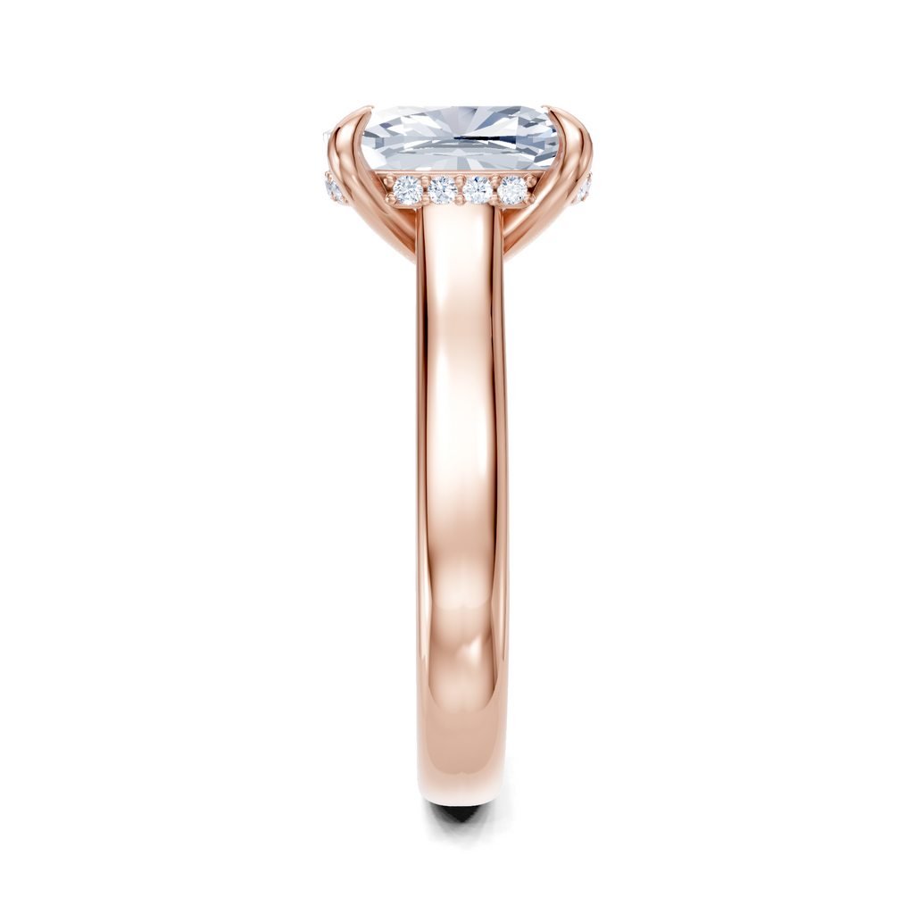 Image for Aurore Side Stone Engagement Ring | 18k Rose Gold