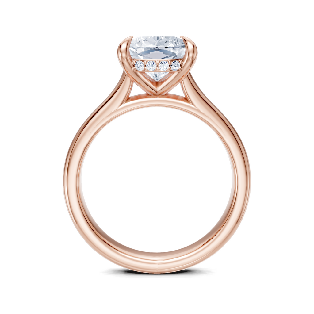 Image for Aurore Side Stone Engagement Ring | 18k Rose Gold