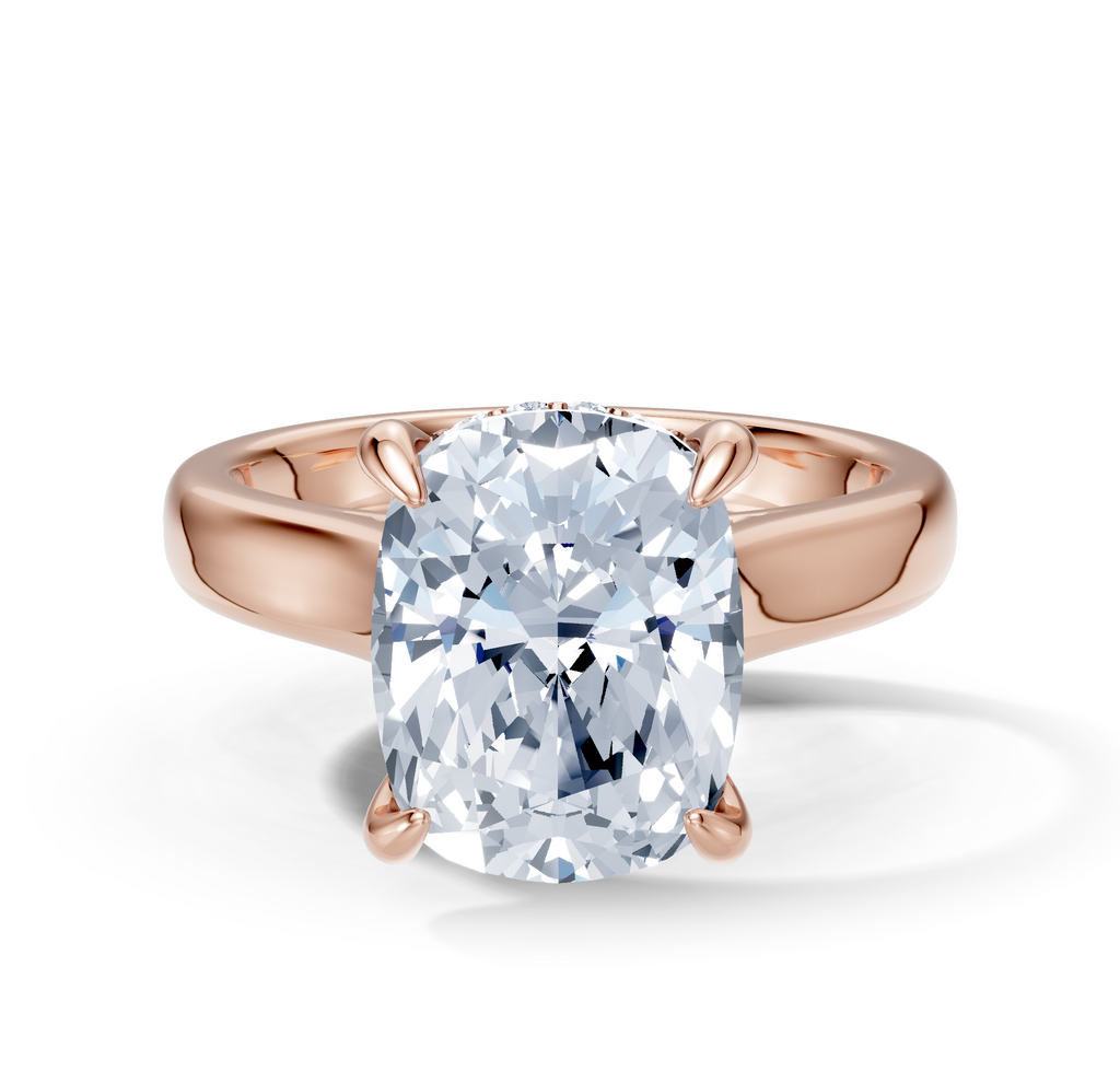 Image for Aurore Side Stone Engagement Ring | 18k Rose Gold