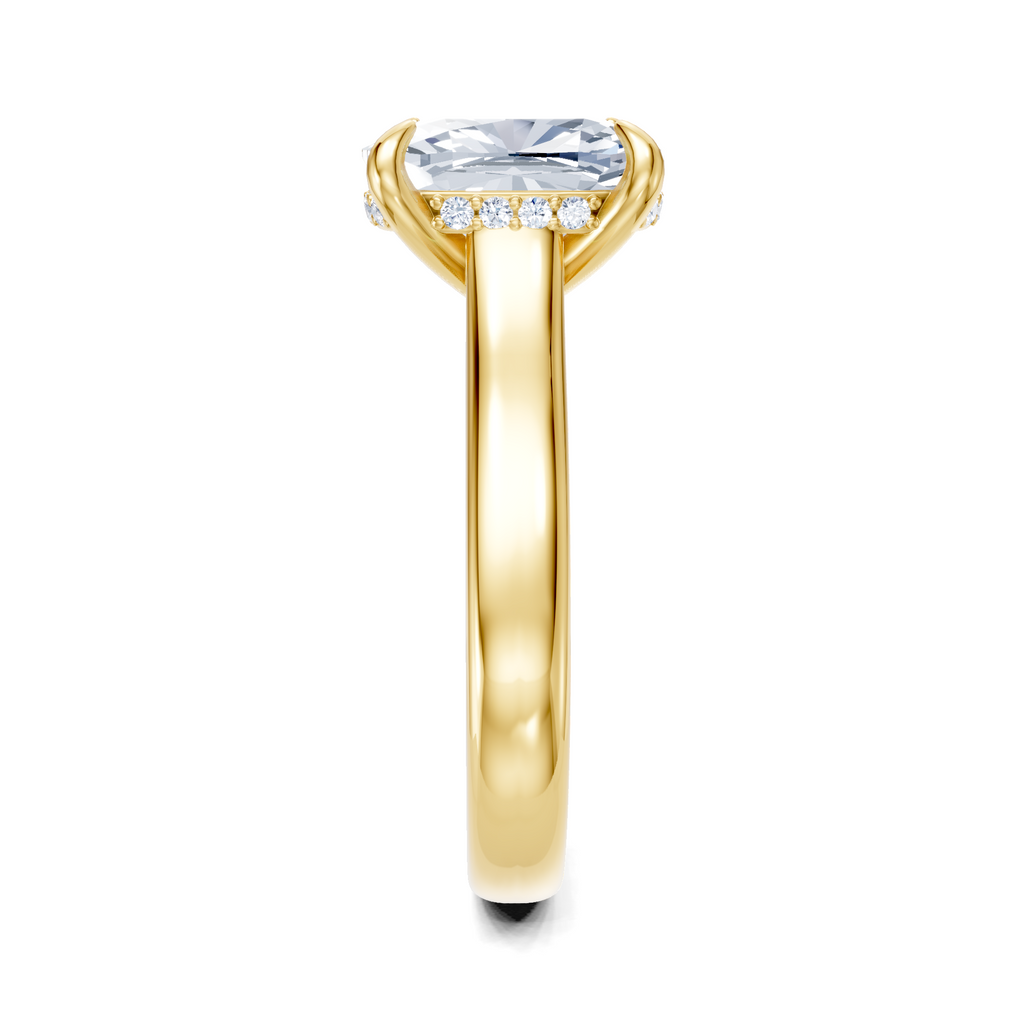 Image for Aurore Side Stone Engagement Ring | 18k Yellow Gold