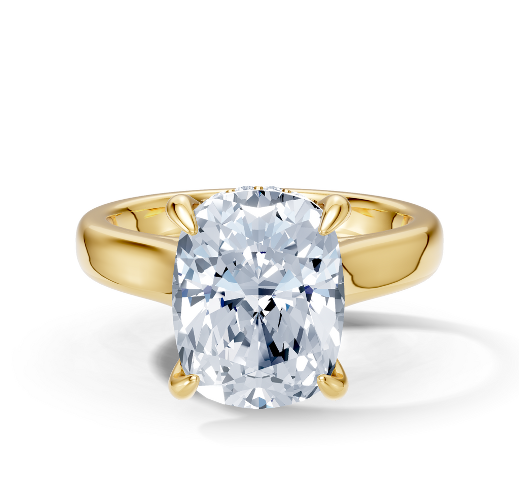 Image for Aurore Side Stone Engagement Ring | 14k Yellow Gold