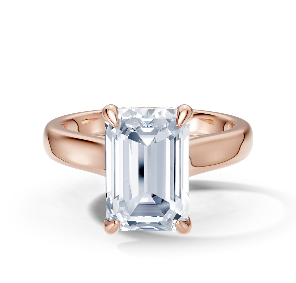 Image for Aurore Side Stone Engagement Ring | 18k Rose Gold